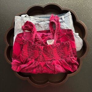 Toddler Girls Size 5T Clothing ~ Sleeveless Top & Shorts Outfits 2 Sets 4 Pieces